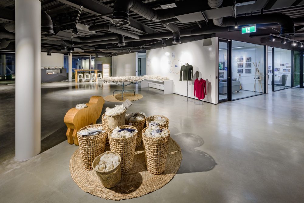New Zealand Merino — showroom and workplace fit-out, Christchurch, by Angus Interiors