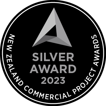 New Zealand Commercial Project Awards Silver Award 2023 medallion